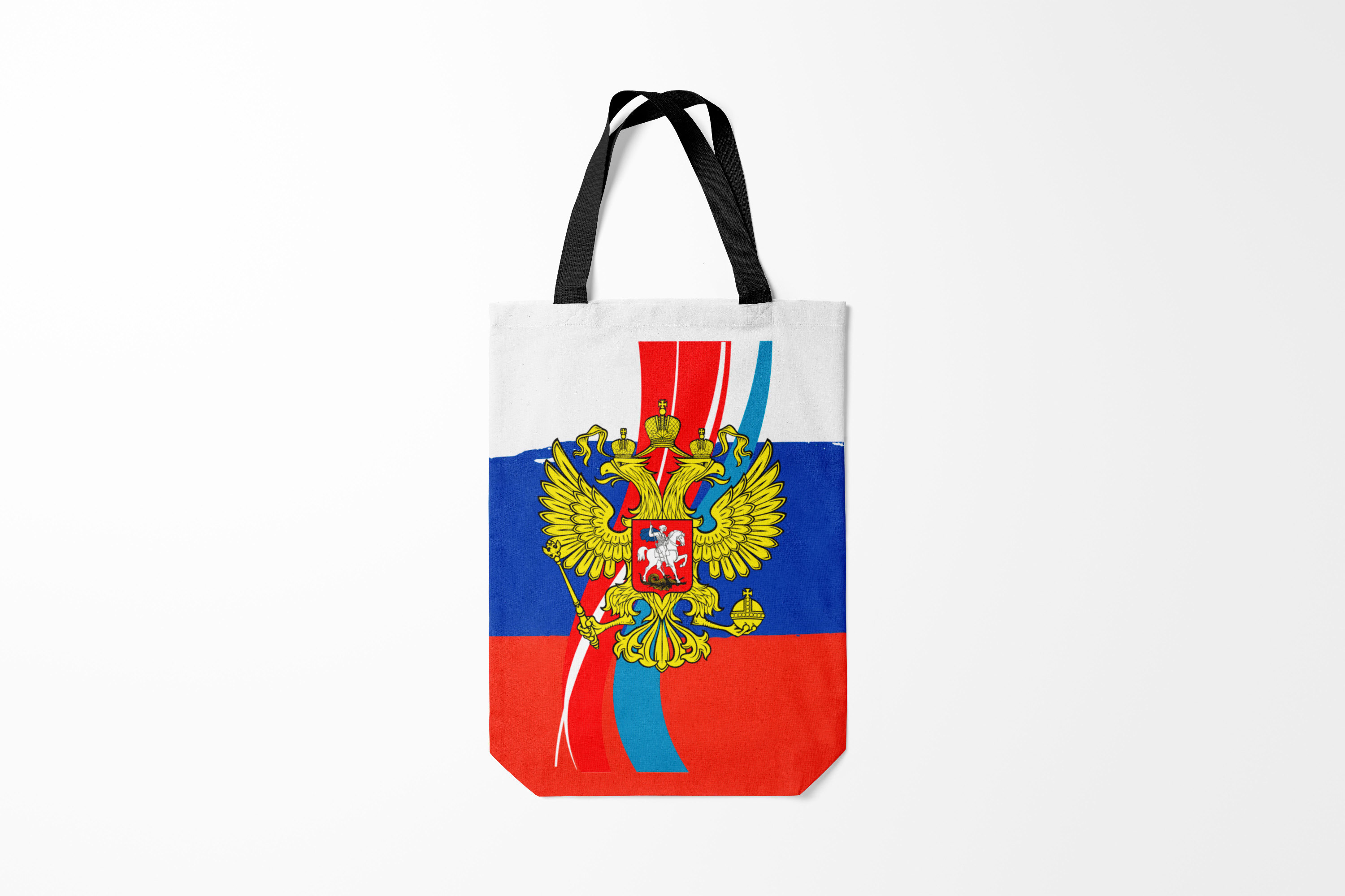 

Сумка шoппер унисекс Burnettie Флаг России Триколор, разноцветный, Флаг России Триколор