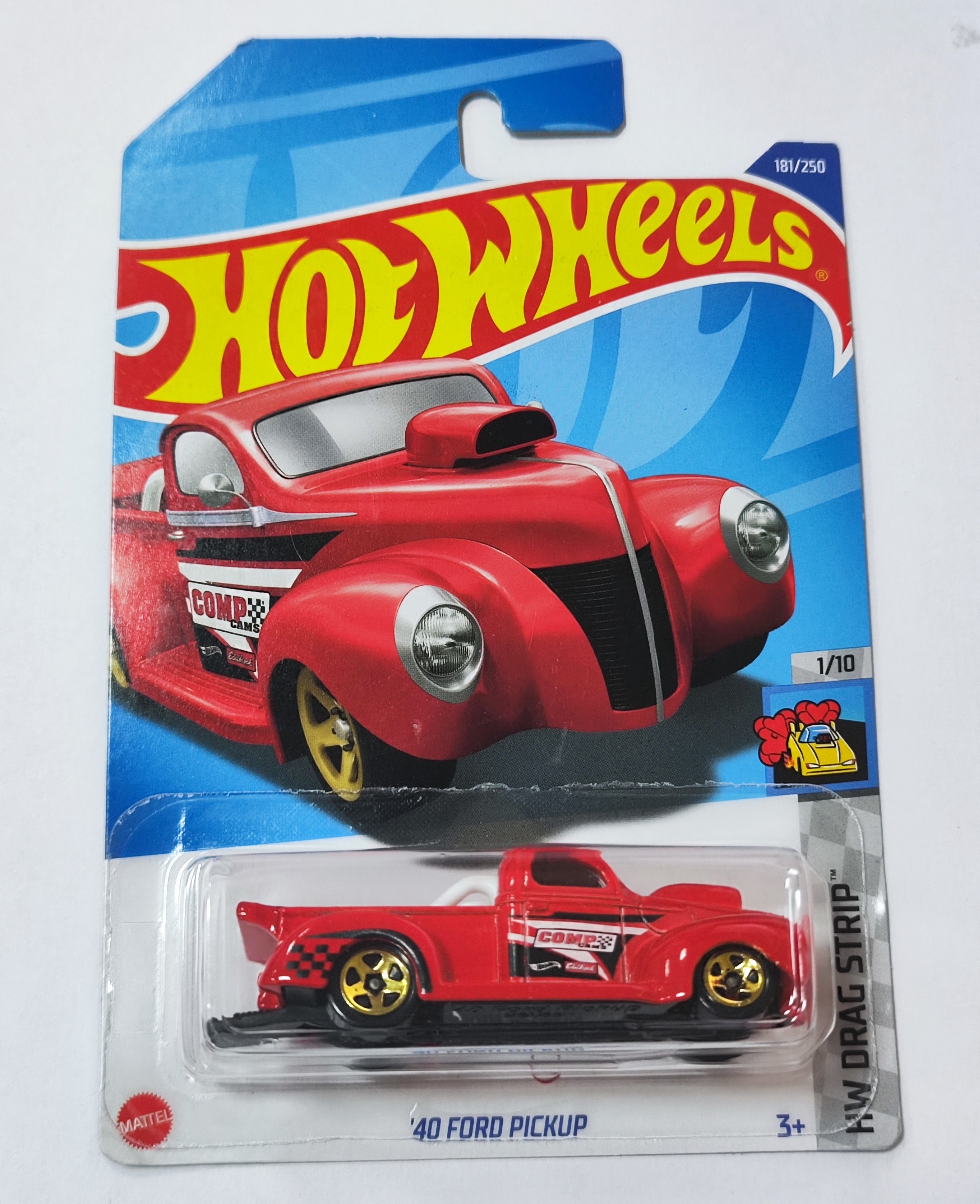 Машинка Hot Wheels базовой коллекции `40 FORD PICKUP красный C4982/HCX61