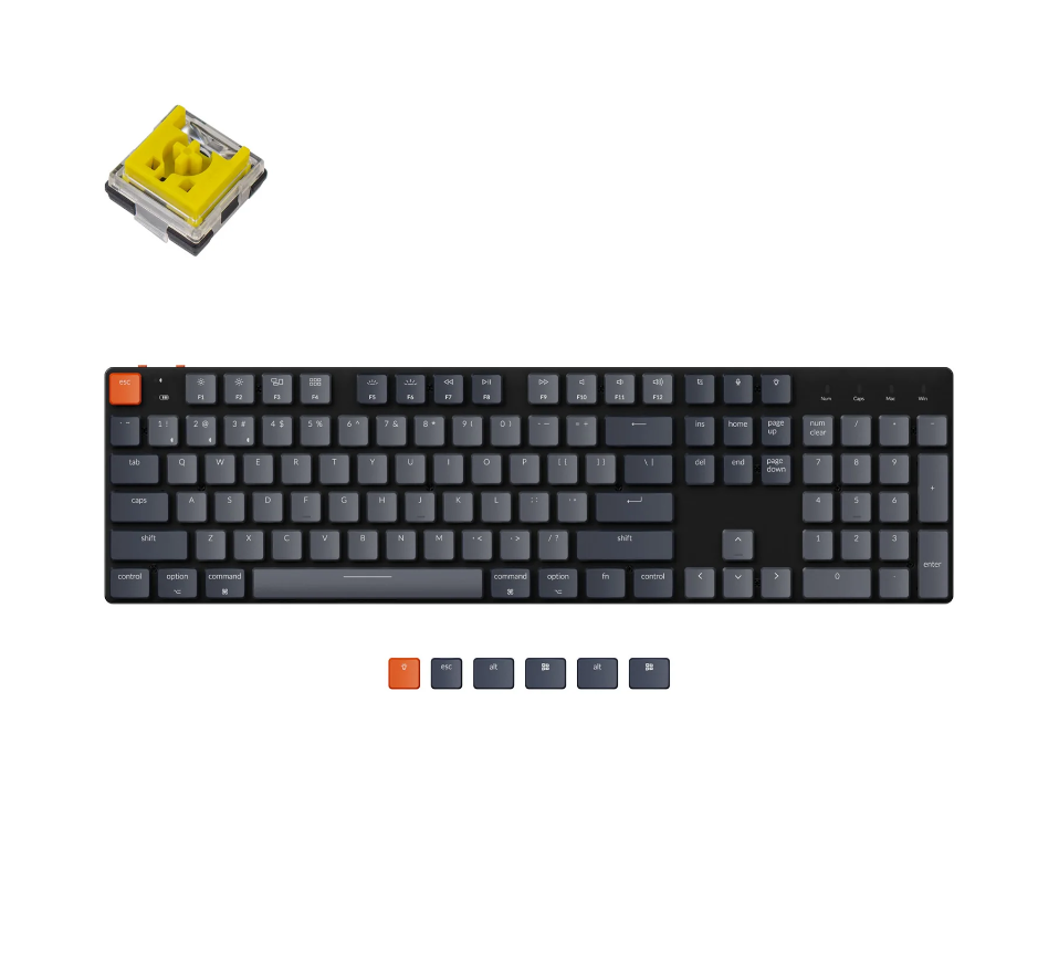 

Проводная/беспроводная игровая клавиатура Keychron K5SE Gray (K5SE-E4), K5SE