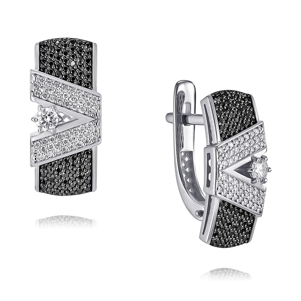 

Серьги из белого золота с бриллиантом ADAMAS 24040472/01-А51Д-421, 24040472/01-А51Д-421