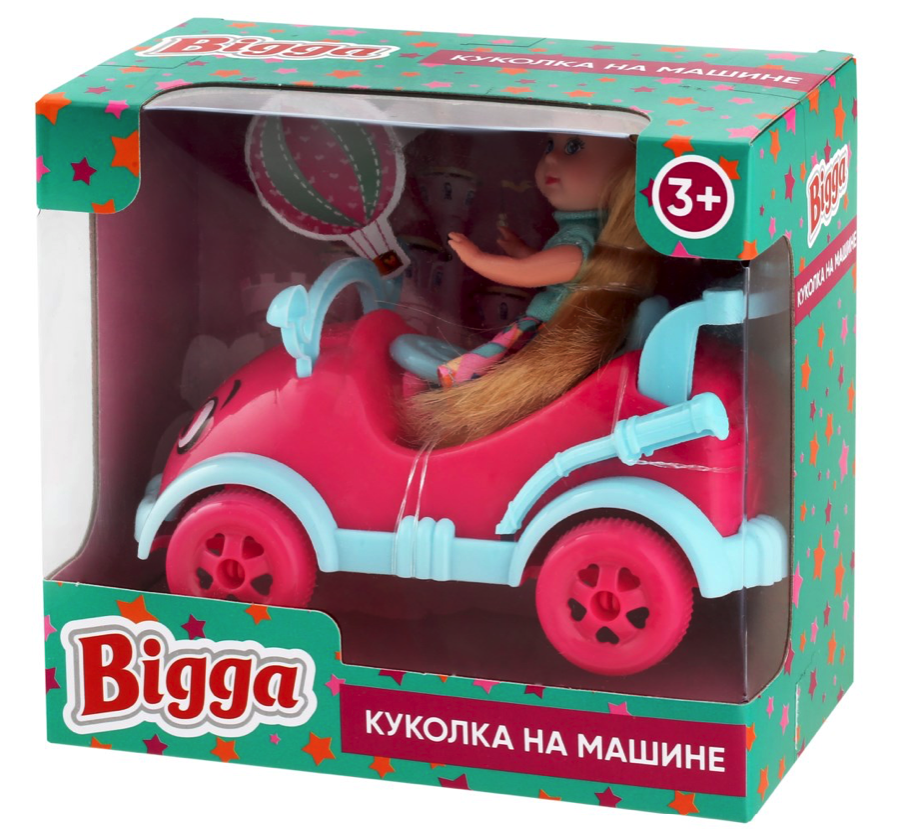

Кукла-мини на машине Bigga 15 см