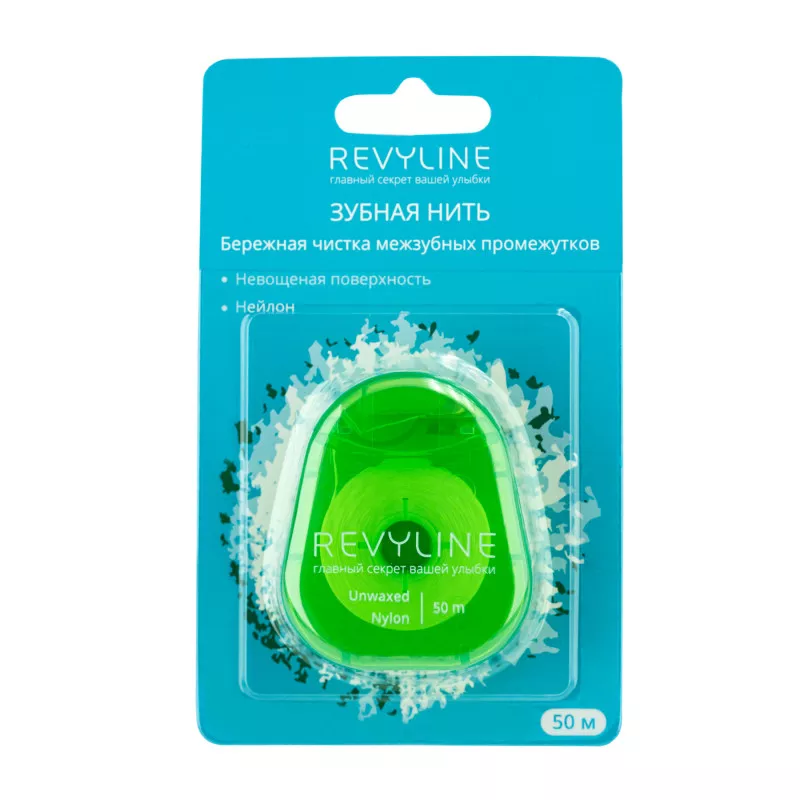 

Зубная нить Revyline нейлон, невощеная, 50 м