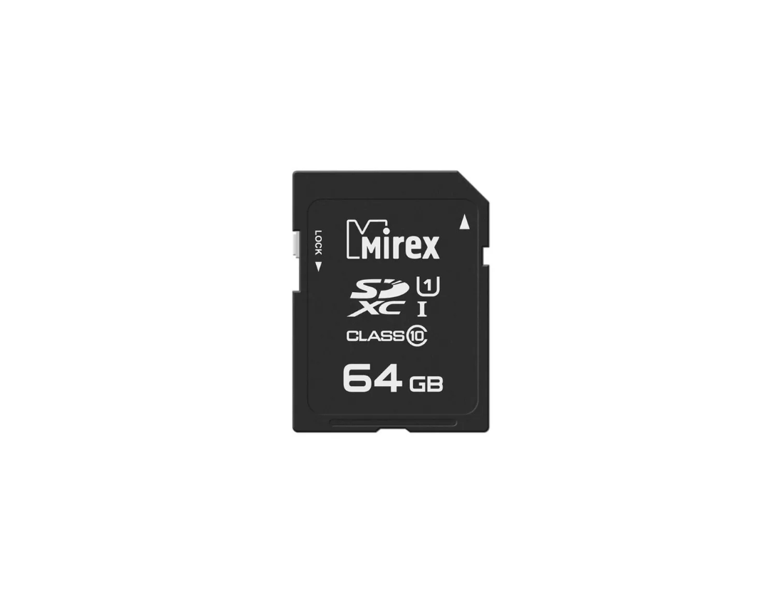 Карта памяти MIREX Micro SDXC 64Гб 1394₽