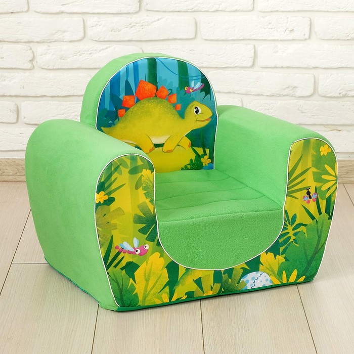 Мягкая игрушка-кресло Динозавры, цвет зелёный