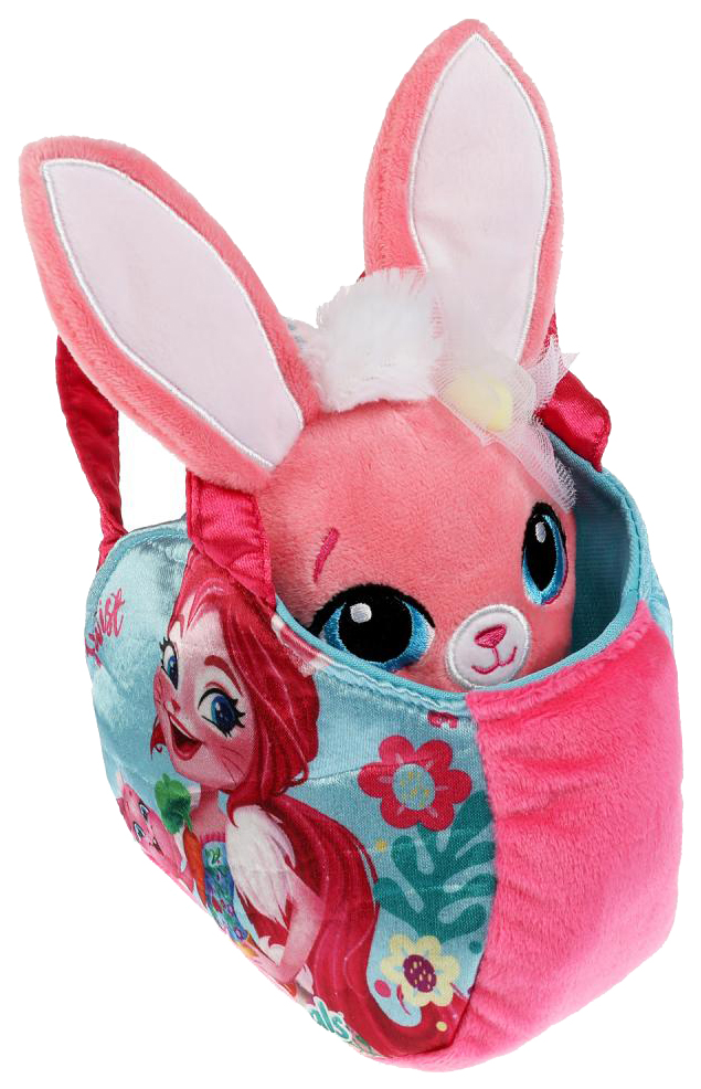 фото Мягкая игрушка энчентималс бри кролик в сумочке мой питомец ct-ad211033-18