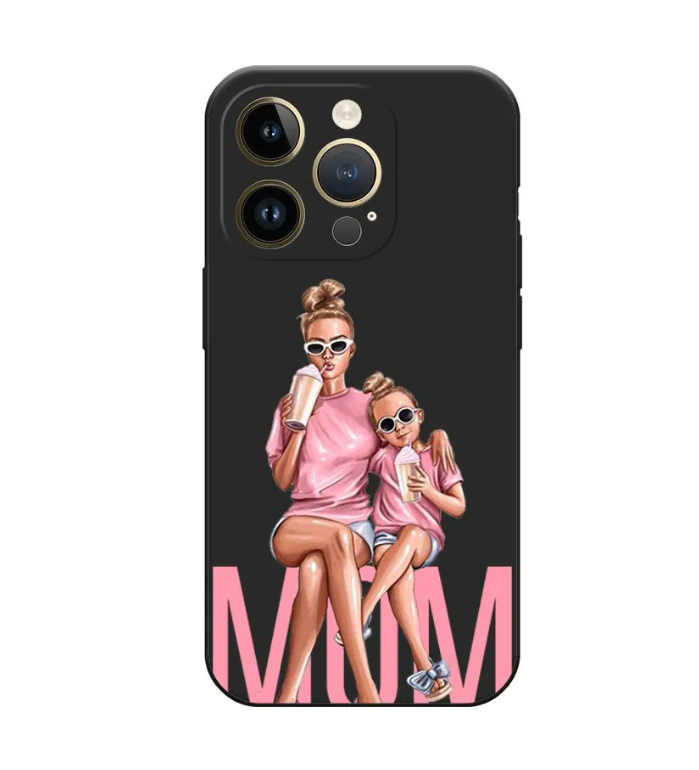 

Чехол Awog на Apple iPhone 14 Pro / Айфон 14 Про "Lovely mom", Черный, 15252-1