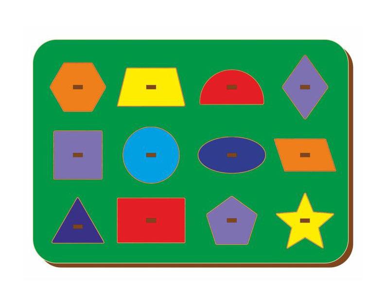 

WoodLand Toys "Геометрические фигуры 3", Разноцветный