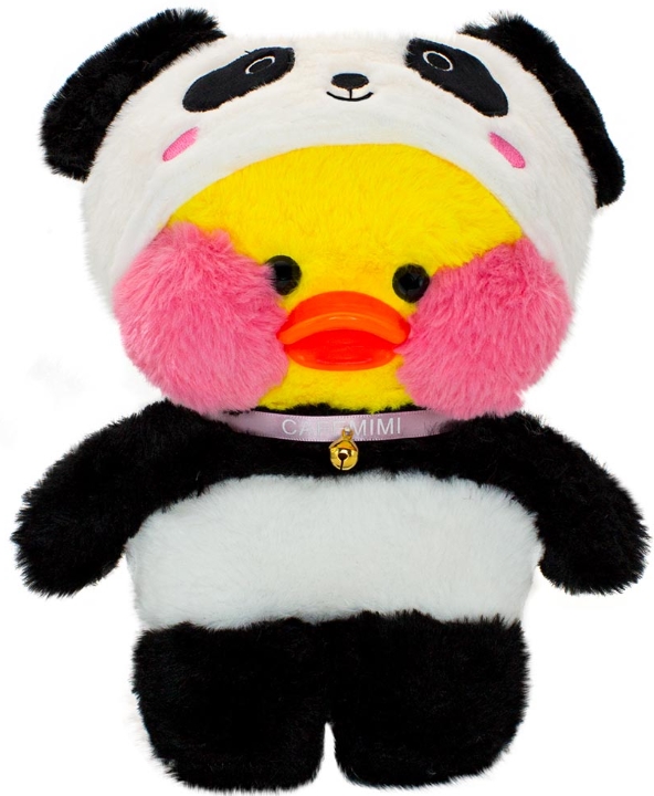 

Мягкая игрушка Lalafanfan Duck в кигуруми Панда желтая 30 см