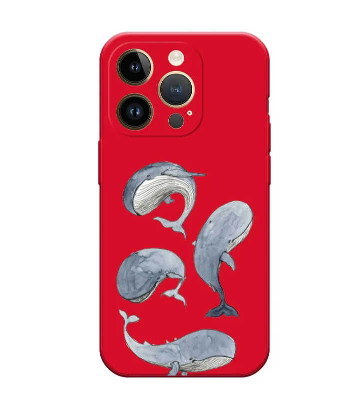 

Чехол Awog на Apple iPhone 14 Pro / Айфон 14 Про "Киты", Черный, 15252-1