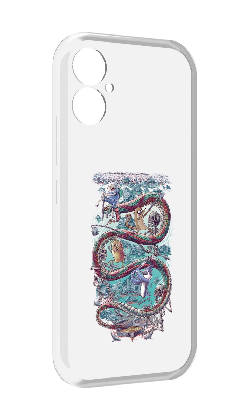 

Чехол MyPads время приключений страшилка для Tecno Spark 9 Pro \ Spark 9T, Прозрачный, Tocco