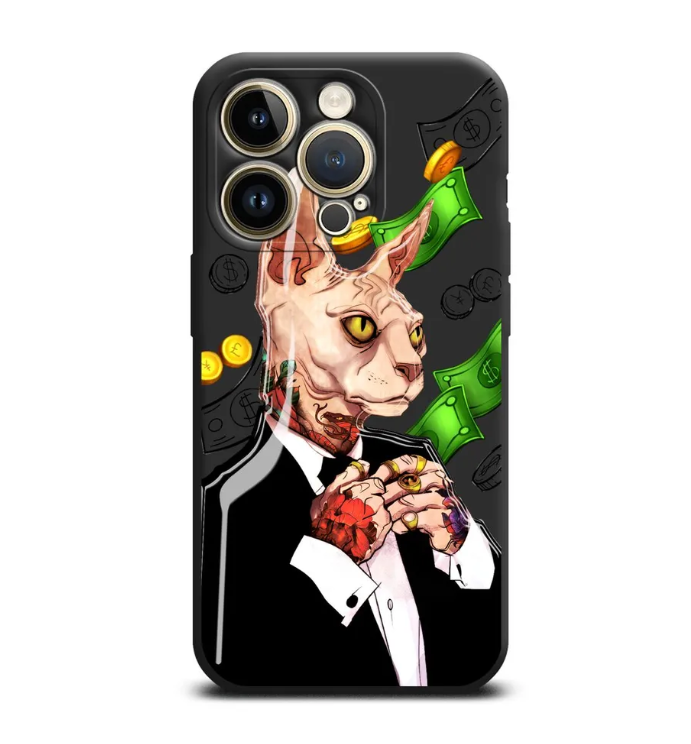 

Чехол Awog на Apple iPhone 14 Pro / Айфон 14 Про "Татуированный сфинкс", Черный, 15252-1