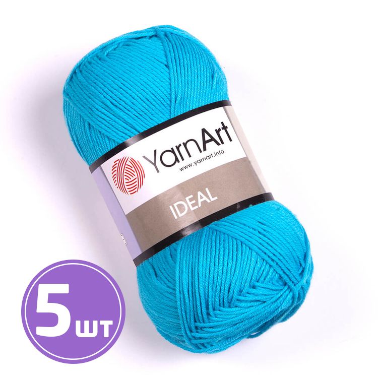 

Пряжа YarnArt Ideal 247 бирюза 5 шт по 50 г, Бирюзовый