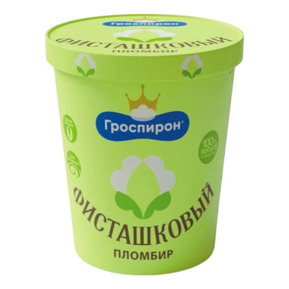 

Мороженое пломбир Гроспирон фисташковый 17,5% бзмж 410 г