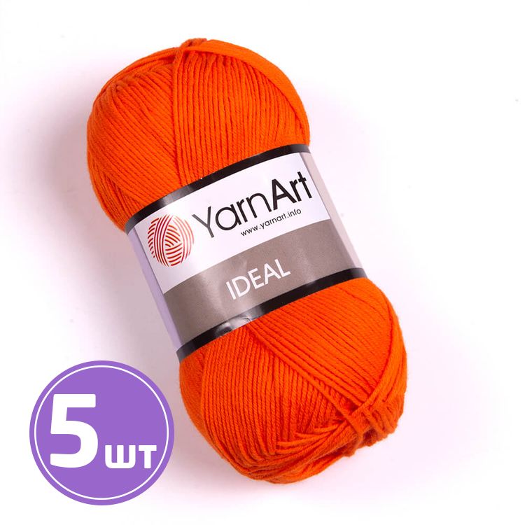 

Пряжа YarnArt Ideal 242 морковь 5 шт по 50 г, Оранжевый
