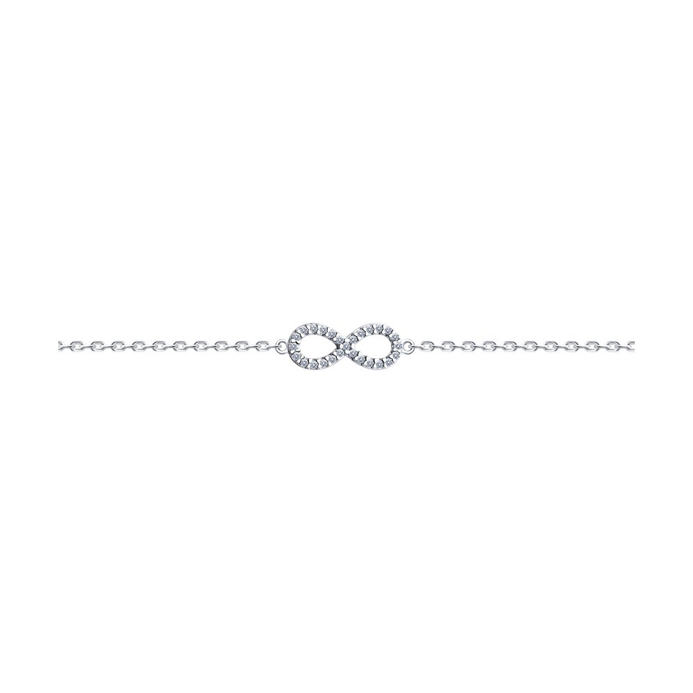

Браслет из серебра р.  SOKOLOV 94050967, фианит, 94050967
