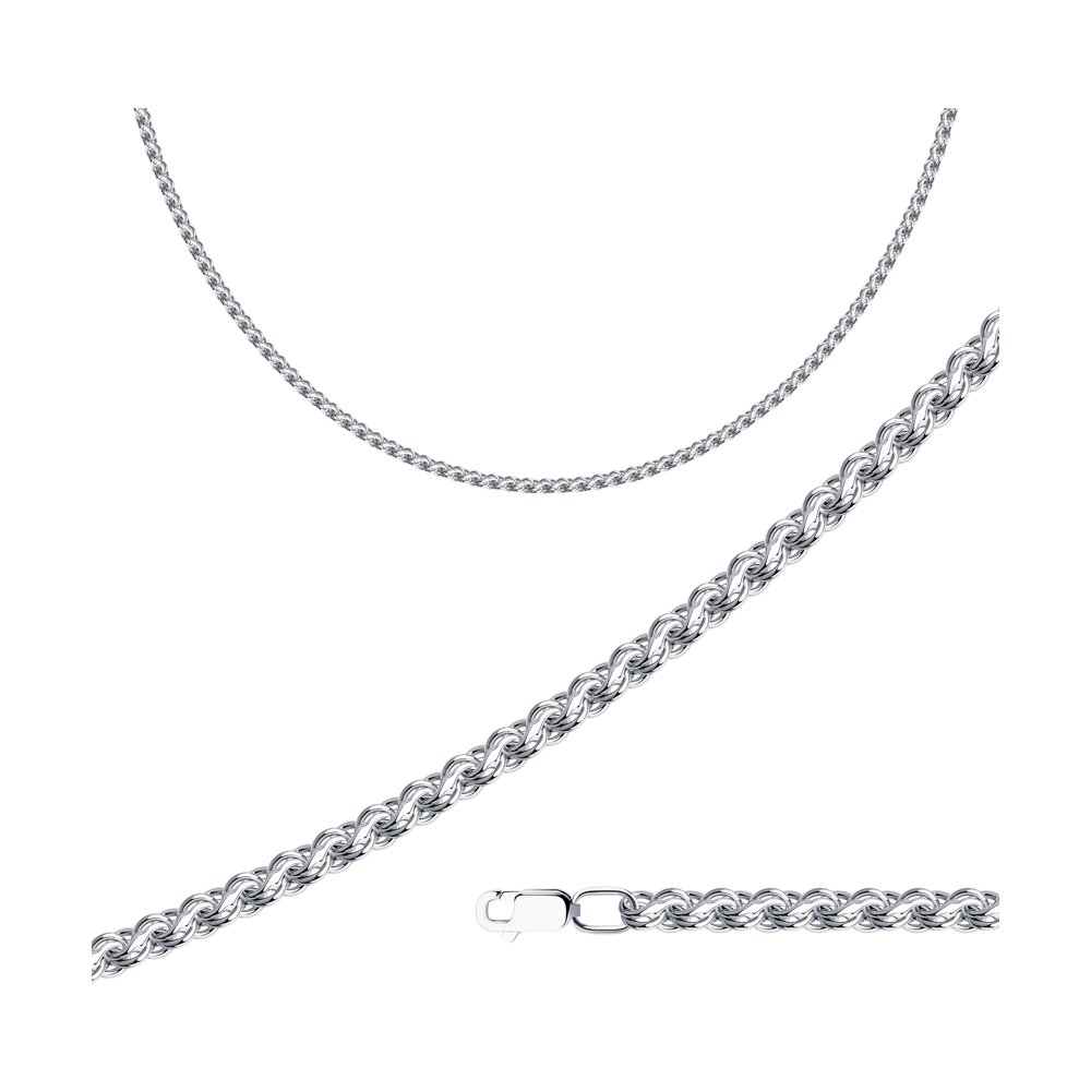 

Цепочка из серебра с 40 см SOKOLOV 968100704, Серебристый, 968100704