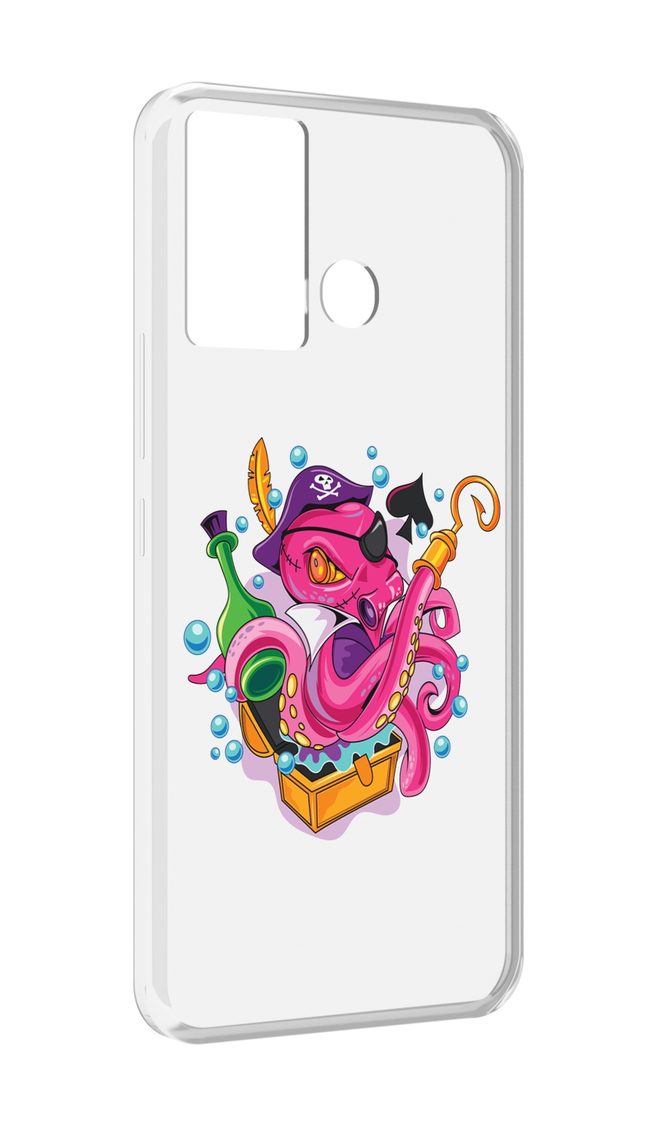 

Чехол MyPads осьминог пират детский для Infinix Hot 12 Play, Прозрачный, Tocco