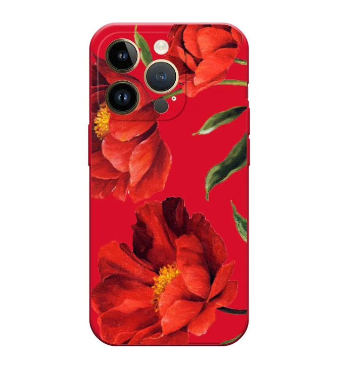 

Чехол Awog на Apple iPhone 14 Pro / Айфон 14 Про "Красные маки", Красный, 15252-1