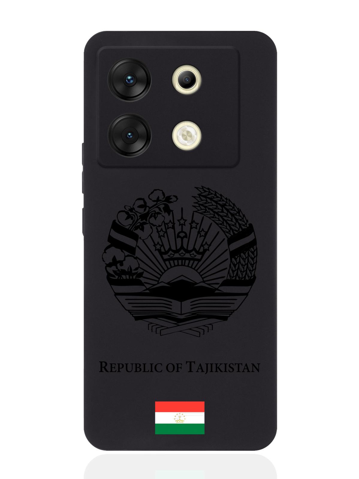 

чехол SignumCase для Infinix Zero 30 5G Черный лаковый Герб Таджикистана, Infinix Zero 30 5G