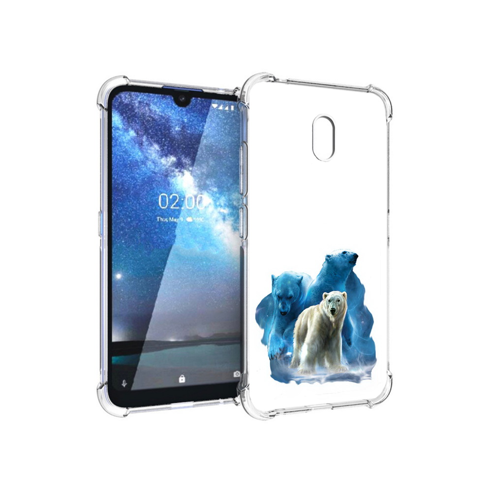 

Чехол MyPads Tocco для Nokia 2.2 полярный медведь (PT134721.103.549), Прозрачный, Tocco