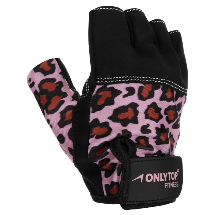 

ONLYTOP Спортивные перчатки ONLYTOP модель 9128, р. S, Черный;розовый;коричневый