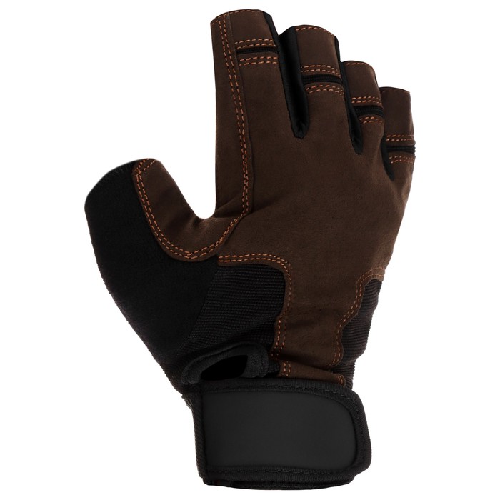 

ONLYTOP Спортивные перчатки ONLYTOP модель 9053, р. L, Коричневый;черный