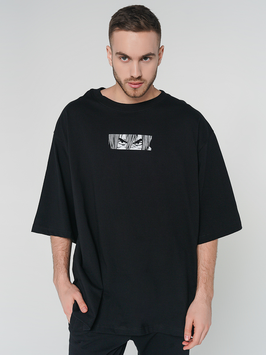 

Футболка мужская 81081 ТВОЕ черная 2XL, 81081