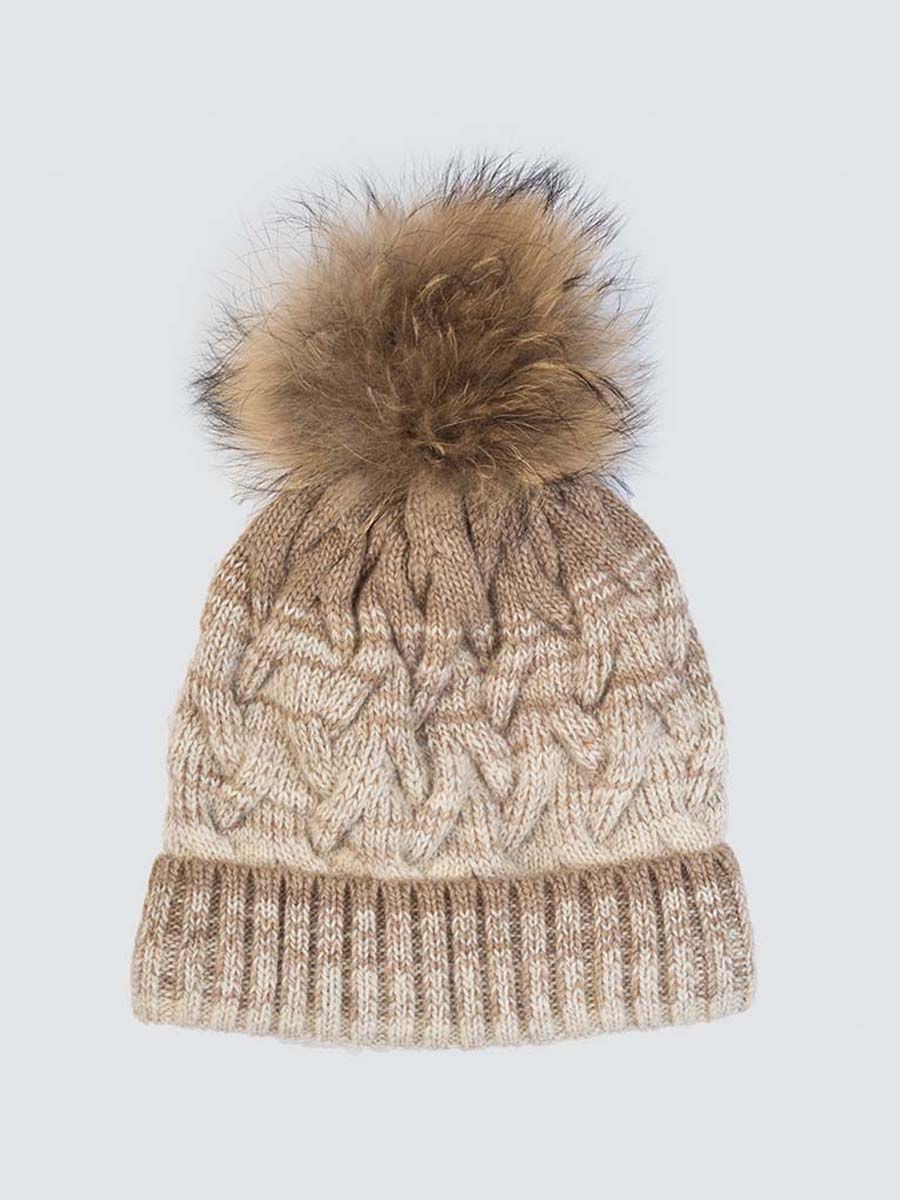 

Шапка бини женская Marmalato 798-110 бежевая, one size, 798-110