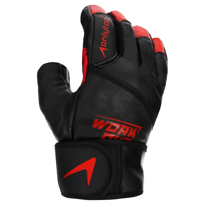 

ONLYTOP Спортивные перчатки ONLYTOP модель 9000, р. L, Черный;красный