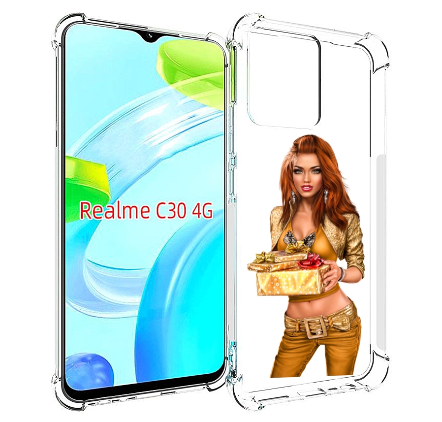 

Чехол MyPads золотая-девочка-с-подарком женский для Realme C30 4G / Narzo 50i Prime, Прозрачный, Tocco
