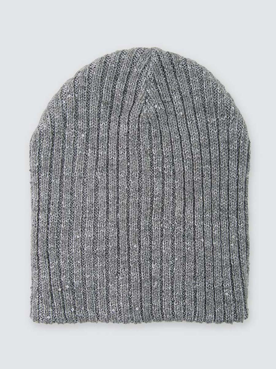Шапка бини женская Marmalato 798-056 серая, one size