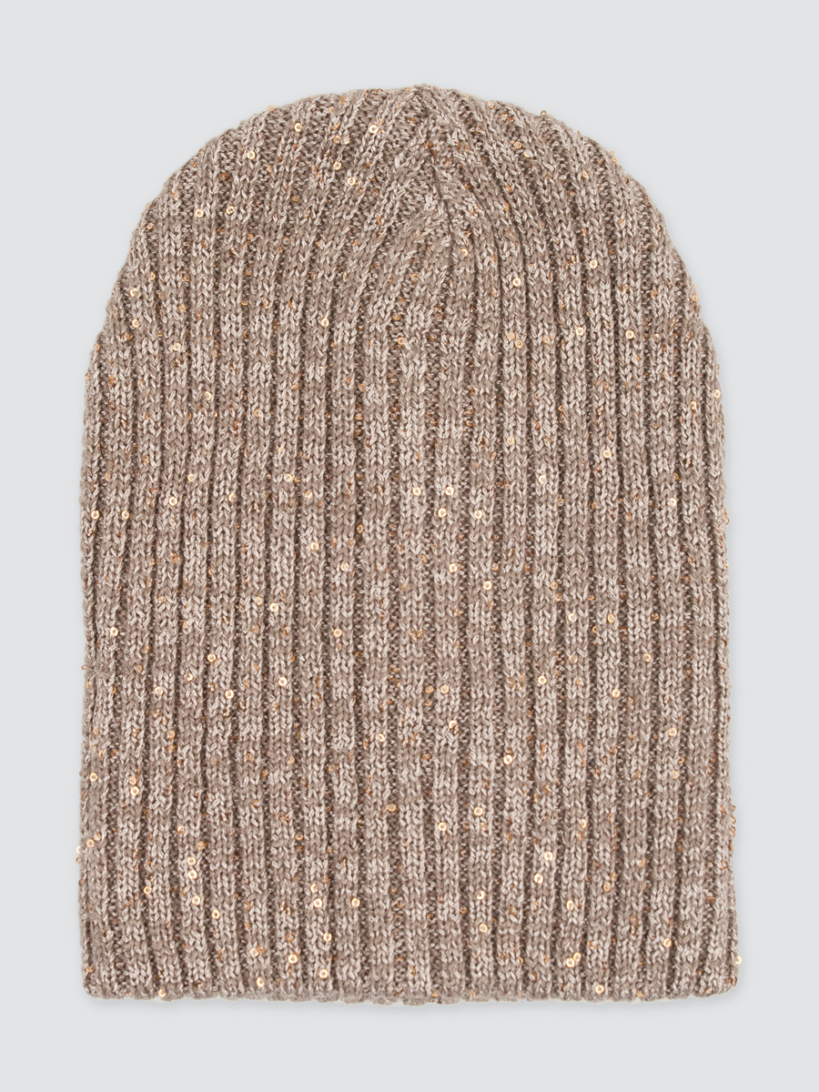 

Шапка бини женская Marmalato 798-056 бежевая, one size, 798-056