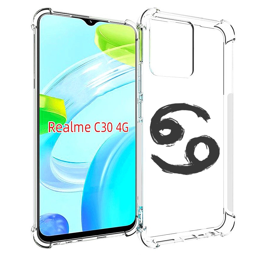 

Чехол MyPads знак-зодиака-рак-6 для Realme C30 4G / Narzo 50i Prime, Прозрачный, Tocco