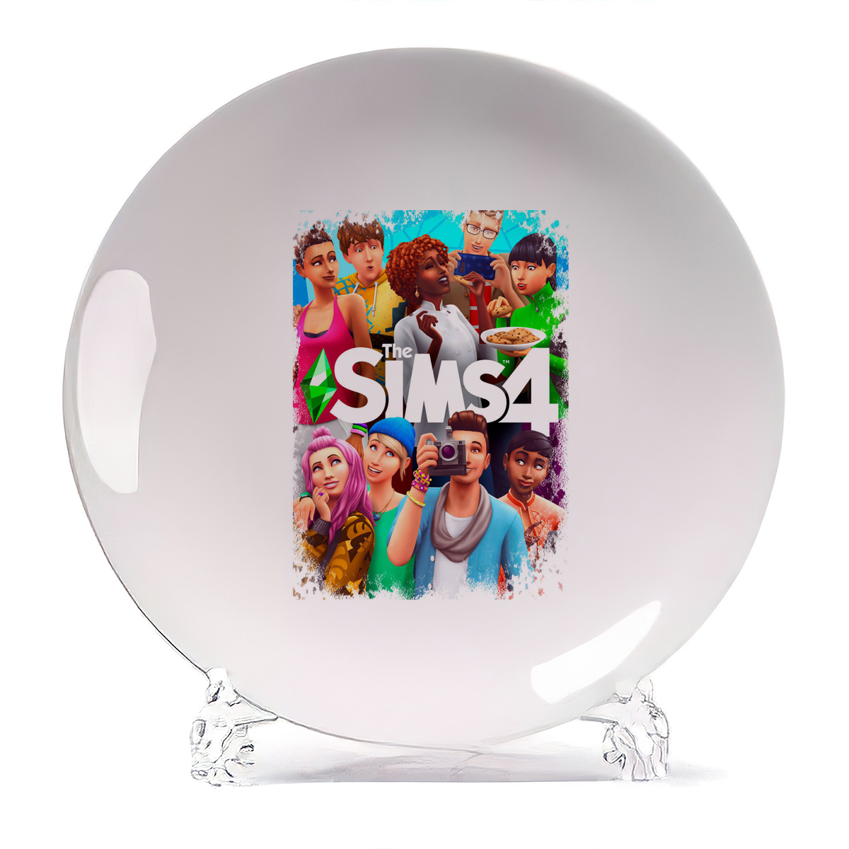 

Тарелка CoolPodarok Симс Sims (Подборка персонажей и надпись)