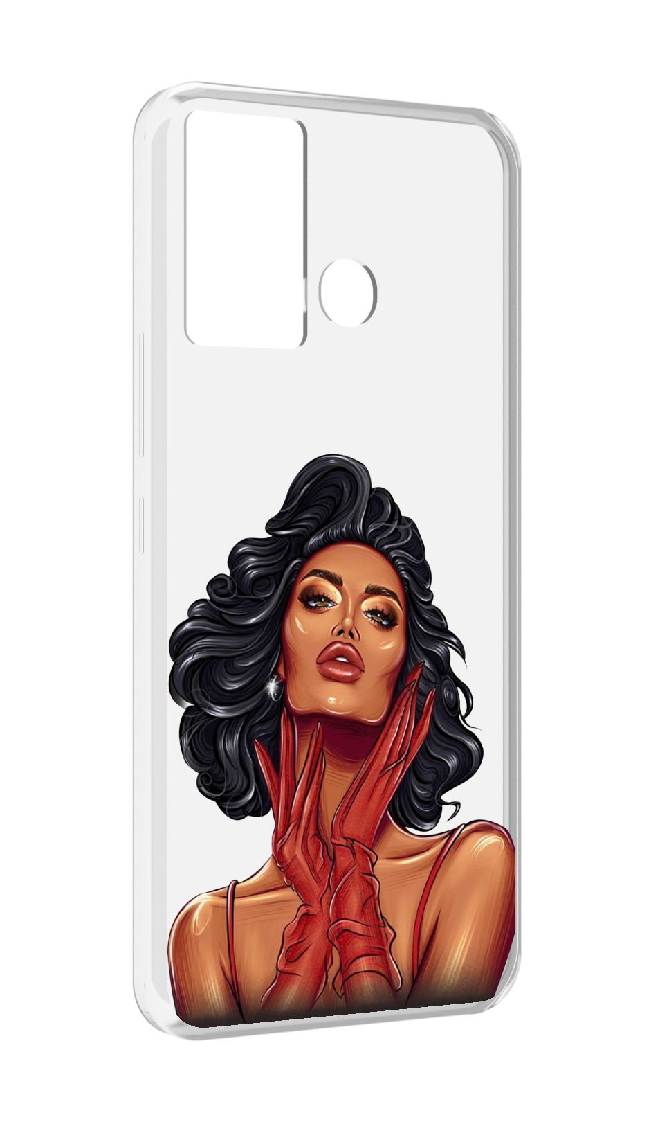 

Чехол MyPads мулатка-в-перчатках женский для Infinix Hot 12 Play, Прозрачный, Tocco