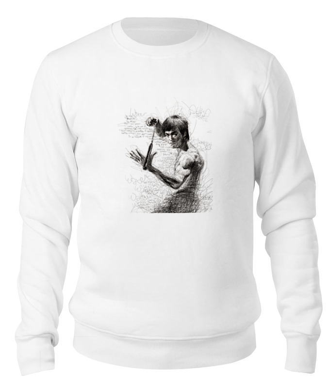 

Свитшот унисекс Printio Bruce lee белый L, Bruce lee