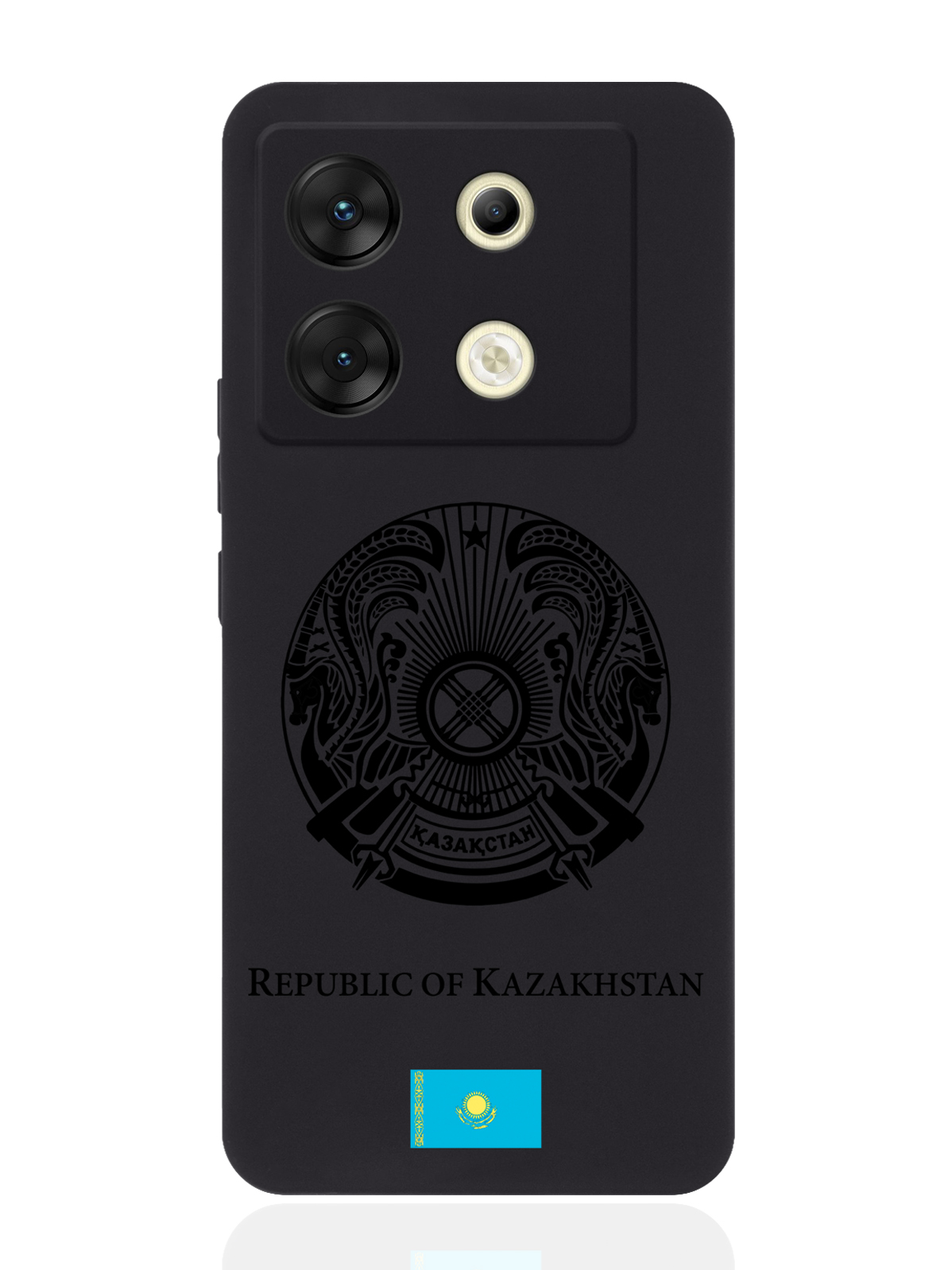 

чехол SignumCase для Infinix Zero 30 5G Черный лаковый Герб Казахстана, Infinix Zero 30 5G