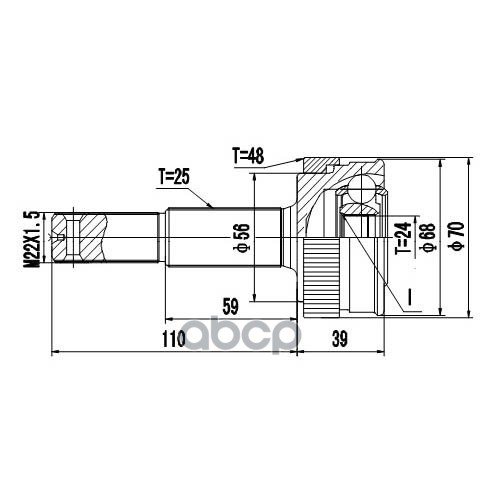 

Шрус Zikmar Z87107R