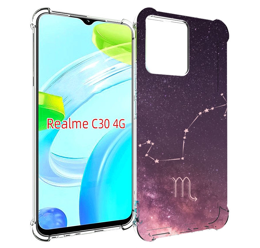 

Чехол MyPads знак зодиака скорпион 4 для Realme C30 4G / Narzo 50i Prime, Прозрачный, Tocco