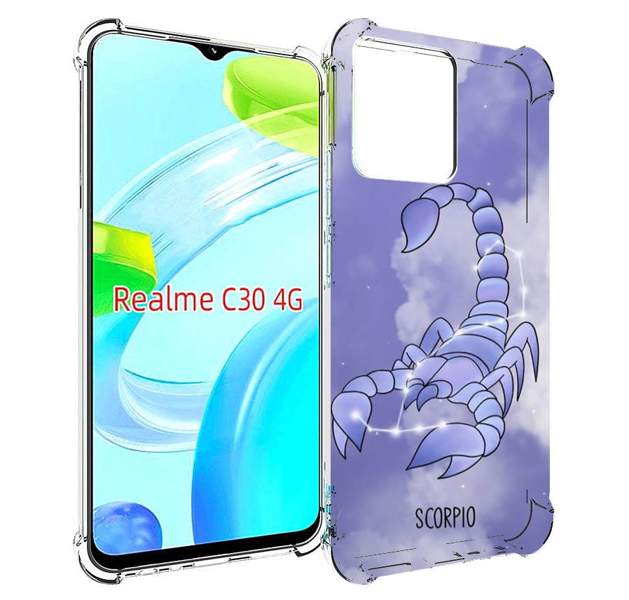 

Чехол MyPads знак зодиака скорпион 2 для Realme C30 4G / Narzo 50i Prime, Прозрачный, Tocco