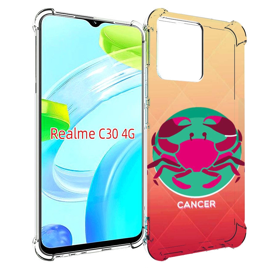 

Чехол MyPads знак зодиака рак 4 для Realme C30 4G / Narzo 50i Prime, Прозрачный, Tocco