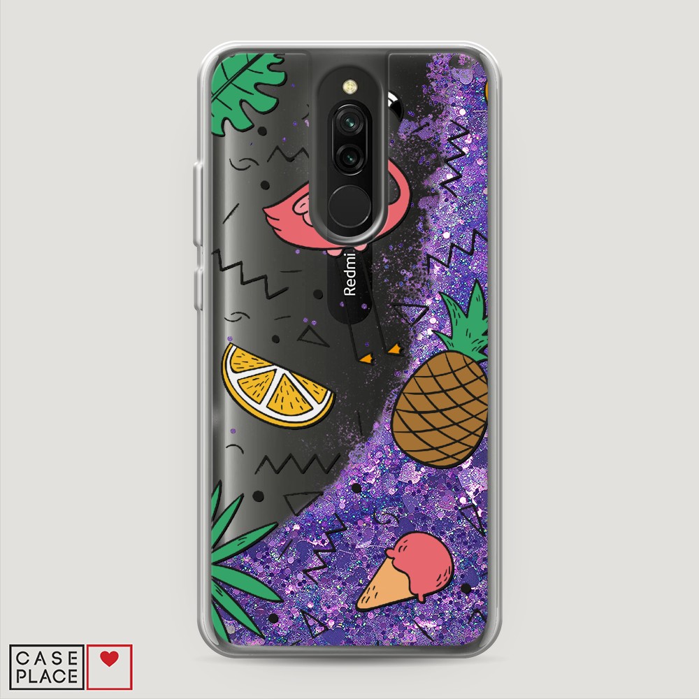 

Чехол Awog на Xiaomi Redmi 8 "Гавайский фон", Разноцветный, 37192-1