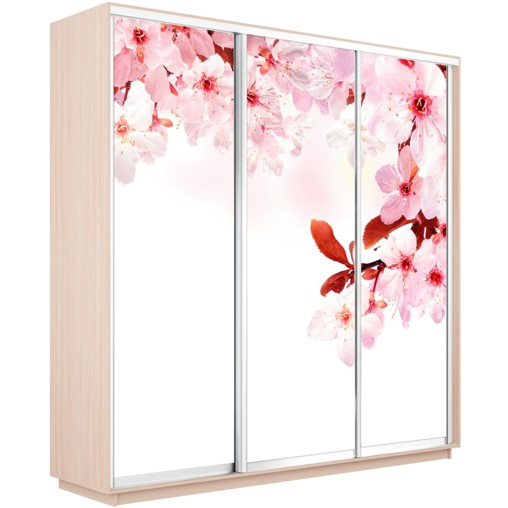 

Шкаф-купе Е1 Экспресс Фото трио Дуб молочный 180-240-60 SAKURA