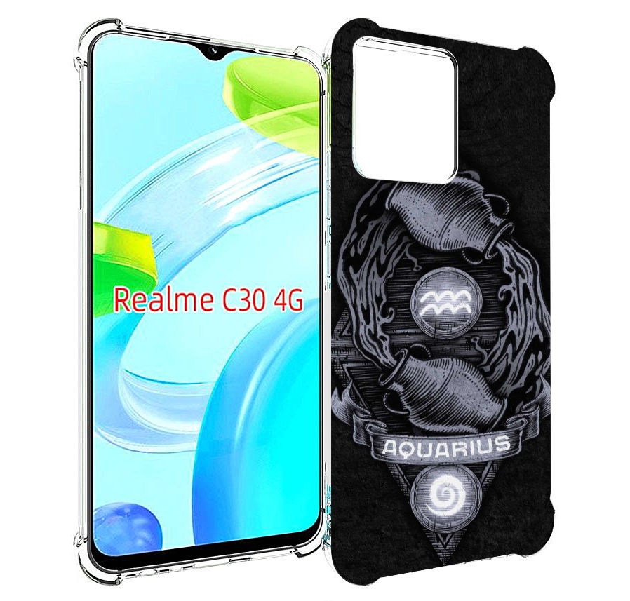 

Чехол MyPads знак зодиака водолеи 6 для Realme C30 4G / Narzo 50i Prime, Прозрачный, Tocco
