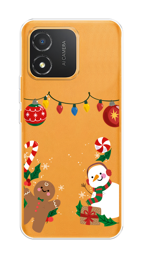 

Чехол на Honor X5 "Новогоднее настроение", Коричневый;красный;зеленый, 6120950-5