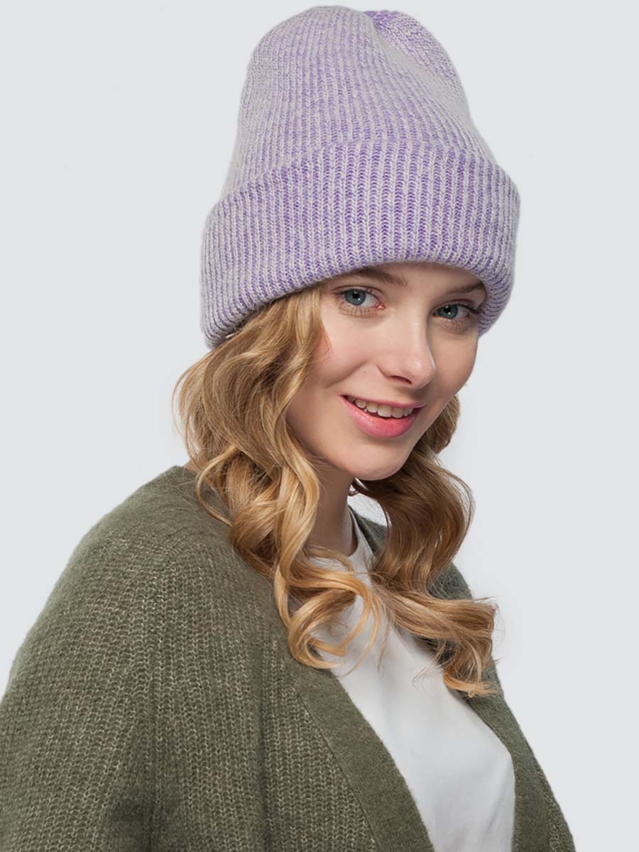 

Шапка бини женская Marmalato 751-119 фиолетовая, one size, 751-119