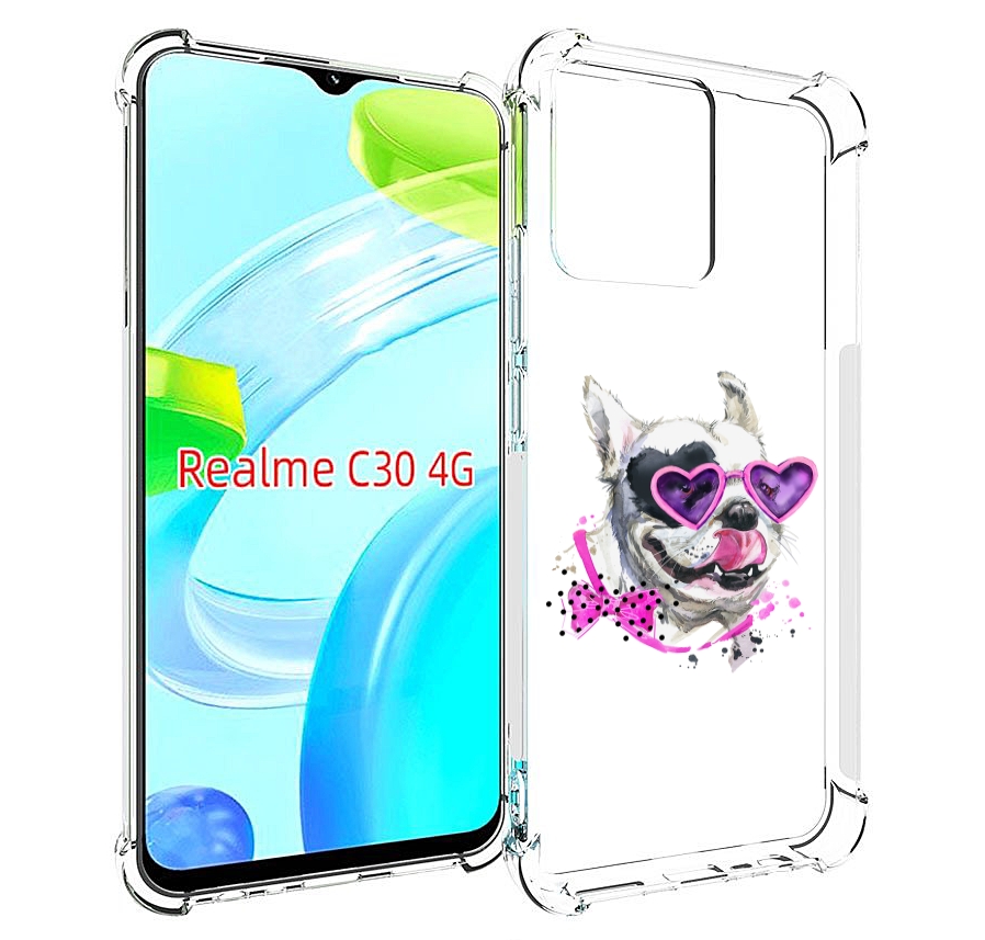 

Чехол MyPads акварельный пёс для Realme C30 4G / Narzo 50i Prime, Прозрачный, Tocco