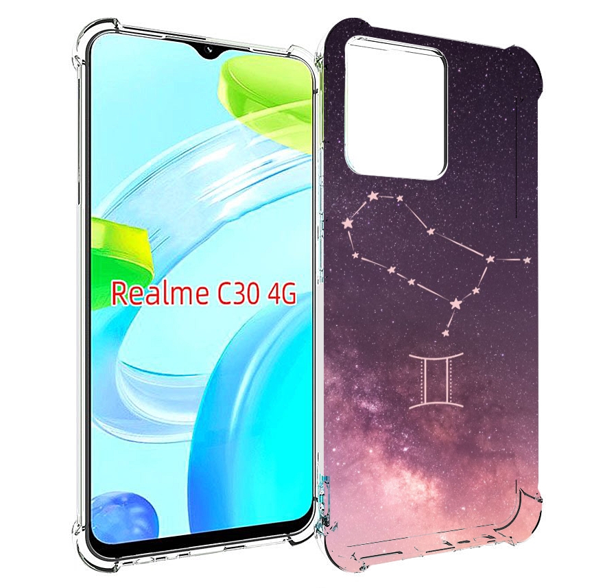 

Чехол MyPads знак зодиака близнецы 5 для Realme C30 4G / Narzo 50i Prime, Прозрачный, Tocco