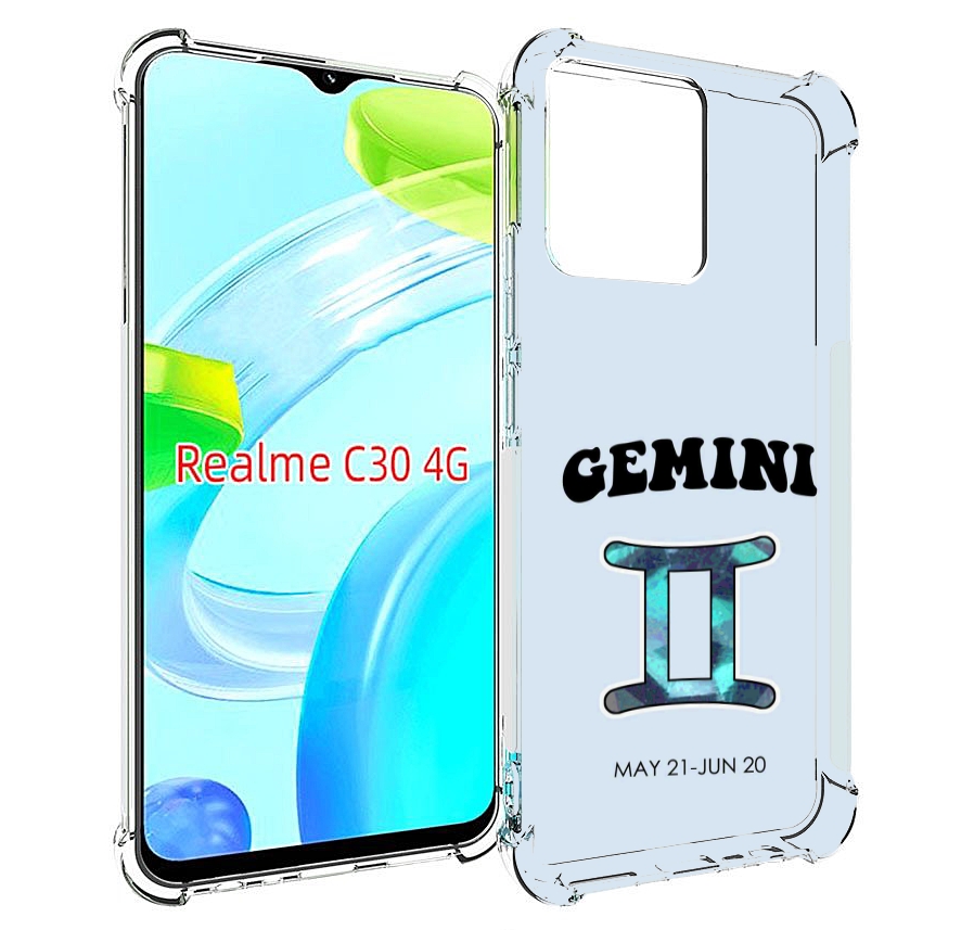 

Чехол MyPads знак зодиака близнецы 1 для Realme C30 4G / Narzo 50i Prime, Прозрачный, Tocco