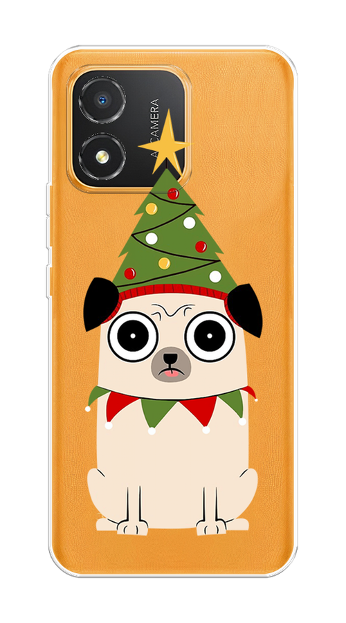 

Чехол на Honor X5 "Собачка с ёлочкой", Бежевый;красный;зеленый, 6120950-1